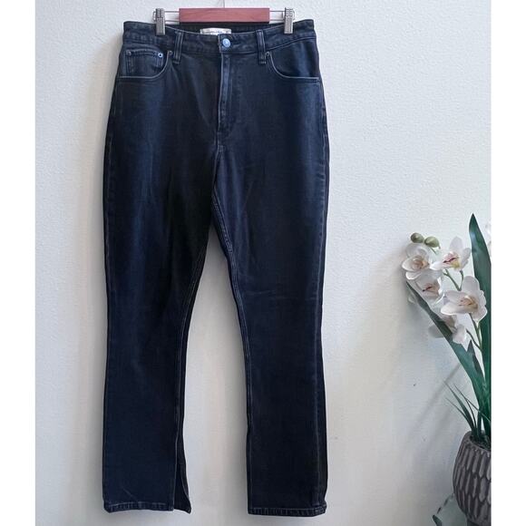 Abercrombie & Fitch The Skinny High Rise Curve Love Jean Womens Black 28/6 Slit - Picture 1 of 6